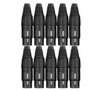 10x Connecteur XLR Femelle 3-Pin Adaptateur Cable Audio Haut-Parleur Microphone