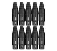 10x Connecteur XLR Femelle 3-Pin Adaptateur Cable Audio Haut-Parleur Microphone