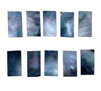 10x coque de vadrouille en nacre 36x19x2mm, incrustation de tranche de guitare Luthier rectangulaire gris foncé Gris foncé