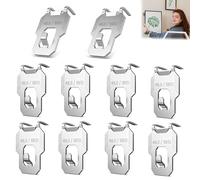 10x Crochets TablePlaco (18kg) - Fixation Cadre Murale pour Cloison Sèche - Crochet Griffe Sans Perçage - Kit Accroche Lourde pour Miroir, Photo et Décoration