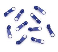 cyclingcolors 10x Curseur N°3 Non Verrouillable pour Fermeture éclair à Glissière Spirale Zipper Tirette Métal idéal Jupe Vêtement Robe Maroquinerie Confection Coussin, bleu roi