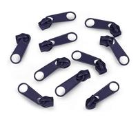 10x Curseur N°5 Non Verrouillable Pour Fermeture Éclair À Glissière Spirale Zipper Tirette Métal Idéal Jupe Vêtement Bleu Fonçé