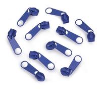 cyclingcolors 10x Curseur N°5 Non Verrouillable pour Fermeture éclair à Glissière Spirale Zipper Tirette Métal idéal Jupe Vêtement Robe Maroquinerie Confection Coussin, bleu roi