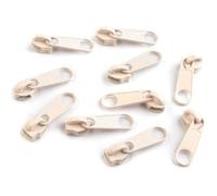 10x Curseur N°5 Non Verrouillable Pour Fermeture Éclair À Glissière Spirale Zipper Tirette Métal Idéal Jupe Vêtement, Coquillage