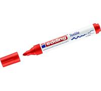 10x Edding 4-4500002 4500 Marqueur textile créatif - pointe ronde, 2-3 mm, rouge