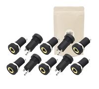 10X Embase Prise Mini Jack Stereo 3,5 mm Femelle plaqué Or 18k façade écrou