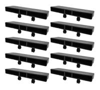 10x Embout Support Latte Double 38 x 8 mm Plastique pour sommier Cadre métal Embout lit Meuble Tenon, Noir