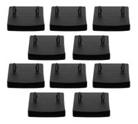 10x Embout Support Latte Double 55x10mm à Clipser Plastique Noir pour Sommier Cadre Bois Lit Meuble