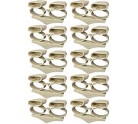 10x Embout Support Latte Double Long 38 x 8 mm Suspendu élastomère pour sommier Cadre Bois Embout lit Meuble Fixation Tenon, Beige