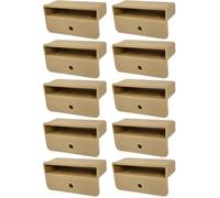 cyclingcolors 10x Embout Support Latte monolatte 53 x 8 mm Plastique pour sommier Cadre Bois Embout lit Meuble Fixation Languette Agrafe vis, Beige