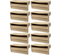 cyclingcolors 10x Embout Support Latte monolatte 63 x 8 mm Plastique pour sommier Cadre Bois Embout lit Meuble Fixation Languette Agrafe vis, Beige