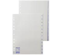 10x Esselte 100153 Répertoire à numéros Economy 1-12, A4, PP, 12 feuilles, blanc, plastique