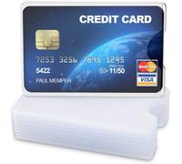 10x Étui Carte Bancaire - Set Protège Carte En Plastique - Carte De Crédit Assurance Maladie - Carte De Visite De Fidélité - Transparent