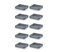 10x Eurobehälter-Eurobox 40 x 30 x 7,5 cm inkl. gratis Zollstock * 10er Set