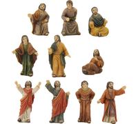 10x FADEDA Personnages de la Passion : Condamnation, Peuple / hauteur:5 cm / peints à la main / figurines de crèche détaillées - Noël Table Décoration Accessoires de crèche