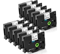 10x Fimax TZe-231 Ruban Compatible avec TZ Tze231 Brother P-touch Tape Cassette Etiqueteuse 12mm 0.47 laminated White,pour Etiquette Brother P touch PT-H110LB PT-H107 H100R E100 E200 D410 D210 H105