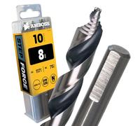 10x foret hélicoïdal Step Force Ø8,0 mm - HSS-G DIN 338 pour acier, acier de construction, aluminium, métaux non ferreux AMBOSS WERKZEUGE® foret pour tôles, profilés - Hexagonal pour perceuse