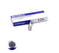Fusible Eska Fusible Moyen Temporisé (M) en verre 2.5A/250VAC 5x20mm (Boite de 10 Fusibles)