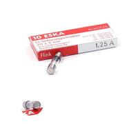 10x Fusible rapide (F) en verre 1.25A / 250VAC 5x20mm