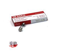 10x Fusible rapide (F) en verre 160mA / 250VAC 5x20mm
