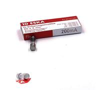 10x Fusible rapide (F) en verre 200mA / 250VAC 5x20mm