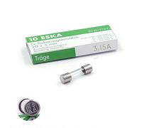 10x Fusible temporisé (T) en verre 3.15A / 250VAC 5x20mm