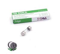10x Fusible temporisé (T) en verre 315mA / 250VAC 5x20mm