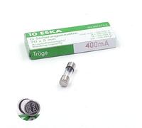 10x Fusible temporisé (T) en verre 400mA / 250VAC 5x20mm