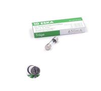 10x Fusible temporisé (T) en verre 630mA / 250VAC 5x20mm