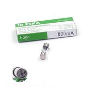 10x Fusible temporisé (T) en verre 800mA / 250VAC 5x20mm