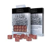 10X Game Of Thrones Lannister D6 Dés Set Rouge Or Q-Workshop Licencié