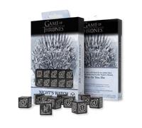 Q Workshop Game Of Thrones Nights Watch Dice Set 10xd6 10 Argenté Enfants