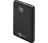 10x Goobay 65868 Powerbank 10.000 mAh, noir, 0.3 m - 22 W, Powerbank extrêmement compact avec Power Delivery et Quick Charge pour le mode de charge rapide