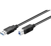 10X Goobay 93655 Câble USB 3.0 SuperSpeed, noir, 1,8 m - USB 3.0 mâle (type A) > USB 3.0 mâle (type B)