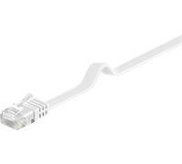 10X Goobay 95156 Câble patch plat CAT 6, U/UTP, blanc, 10 m - Matériau cuivre
