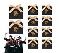 10x Graduates Favors Sacs Sacs - de collation de graduation | Sachets en papier pliants | Organisateur d'emballage KeepSakes pour les collégiens de garçons du secondaire