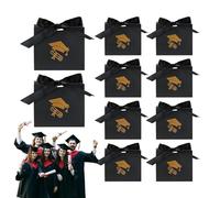 10x Graduates Favors Sacs Sacs - de collation de graduation | Sachets en papier pliants | Organisateur d'emballage KeepSakes pour les collégiens de garçons du secondaire