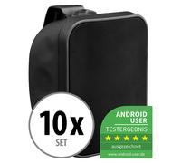 10x Haut-Parleur DJ PA Exterieur Enceinte Jardin Baffle Outdoor IP65 80W Noir