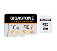 [10x Haute Endurance] GIGASTONE Industriel MLC Carte Mémoire 16 Go, pour Caméra de Surveillance, Dashcam, 4K Vidéo, Vitesse 95 Mo/s, U3 V30 [5 Ans Récupération de données Gratuite]