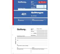 10x HERLITZ 886606 Carnet de formulaires "Quittung 401" DIN A6 50 feuilles