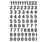 10x HERMA 4159 Zahlen-Sticker 0-9 Folie schwarz Höhe: 10 mm