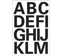10x HERMA 4167 Buchstaben-Sticker A-Z Folie schwarz 25 mm hoch