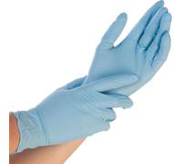 10x Hygonorm 261182 gants nitrile Safe Fit bleu taille 9/L non poudré boîte distributrice 100 pcs.