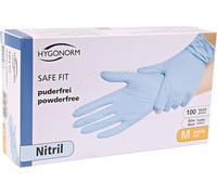10x Hygonorm 261582 gants nitrile Safe Fit bleu taille 8/M non poudrés boîte distributrice 100 pcs.
