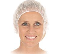 10x Hygostar 1264 cagoules à barbe Bettina blanc ø 53 cm PP boîte distributrice