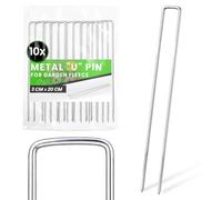 10x Instalguru Ancrages Métalliques 3x20 cm Piquets De Sol Coudés pour Toile De Paillage Feutre Paysager Gazon Artificiel Serre Jardin Fixation Tente Terrain Cultures Extérieures