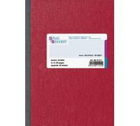 10X König & Ebhardt 8616271 Cahier, A6, 48 feuilles, brochage rigide, carton de couverture laqué brillant avec gaufrage, 70 g/m², rouge