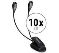 10x Lampe Flexible 8 LED Lumière a Pince pour Pupitre Orchestral Partition Piano