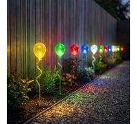10x LED Lampe d'extérieur Lampe de jardin Capteur crépusculaire Multicolore H 60 cm