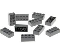 10x Lego Bau Stein 2x4x1 neu-dunkel grau Basic Star Wars 4211085 15589 3001